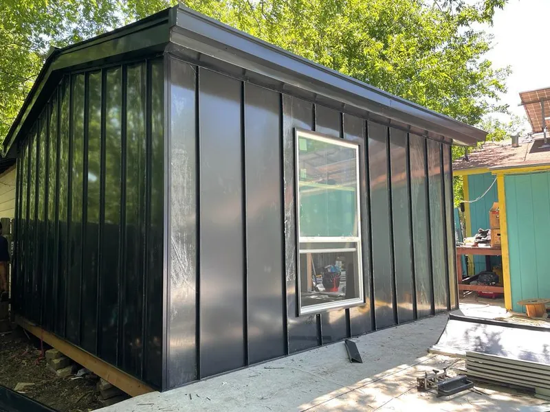 Black standing seam metal wall panels for Metal Roof Installation in Larose